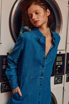The Sunday Stroll Denim Shirt Dress - Che Cose Belle