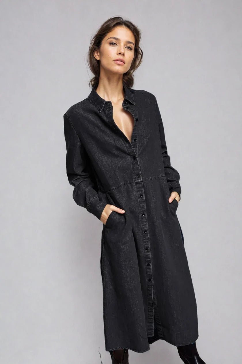 The Sunday Stroll Denim Shirt Dress - Che Cose Belle