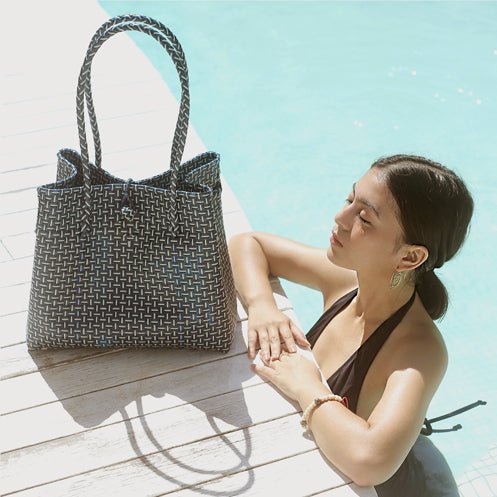 The Toko Recycled Tote Bag, in Navy - Che Cose Belle