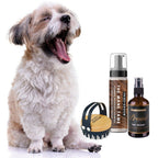 THE TOOL KIT | Complete waterless dog grooming set. Includes foaming shampoo, moisturizing balm & grooming brush. - Che Cose Belle