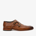 The Turan Brown Woven Double Monk Strap Dress Men Shoe - Che Cose Belle