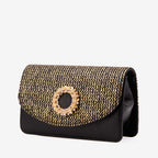 The Valencia Black & Gold Handbag - Che Cose Belle