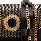 The Valencia Black & Gold Handbag - Che Cose Belle