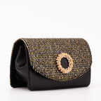 The Valencia Black & Gold Handbag - Che Cose Belle
