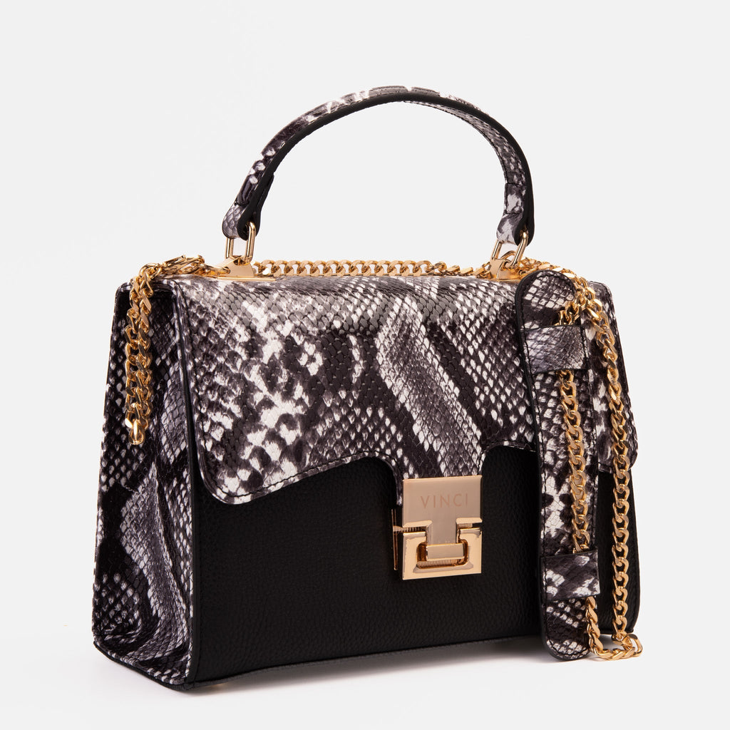 The Venezia Black Leather Handbag - Che Cose Belle