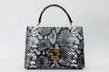 The Venezia Black & White Leather Handbag - Che Cose Belle