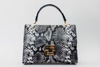 The Venezia Black & White Leather Handbag - Che Cose Belle