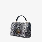 The Venezia Black & White Leather Handbag - Che Cose Belle