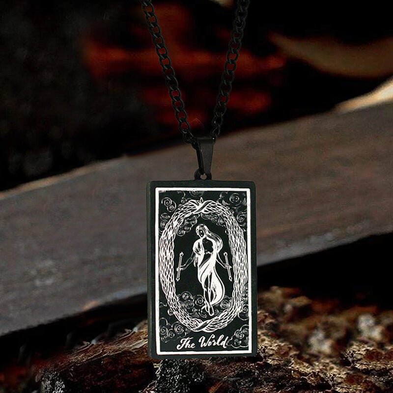 The World Major Arcana Tarot Stainless Steel Necklace - Che Cose Belle