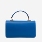 The Zoe Multicolor Tweed & Blue Leather Handbag - Che Cose Belle