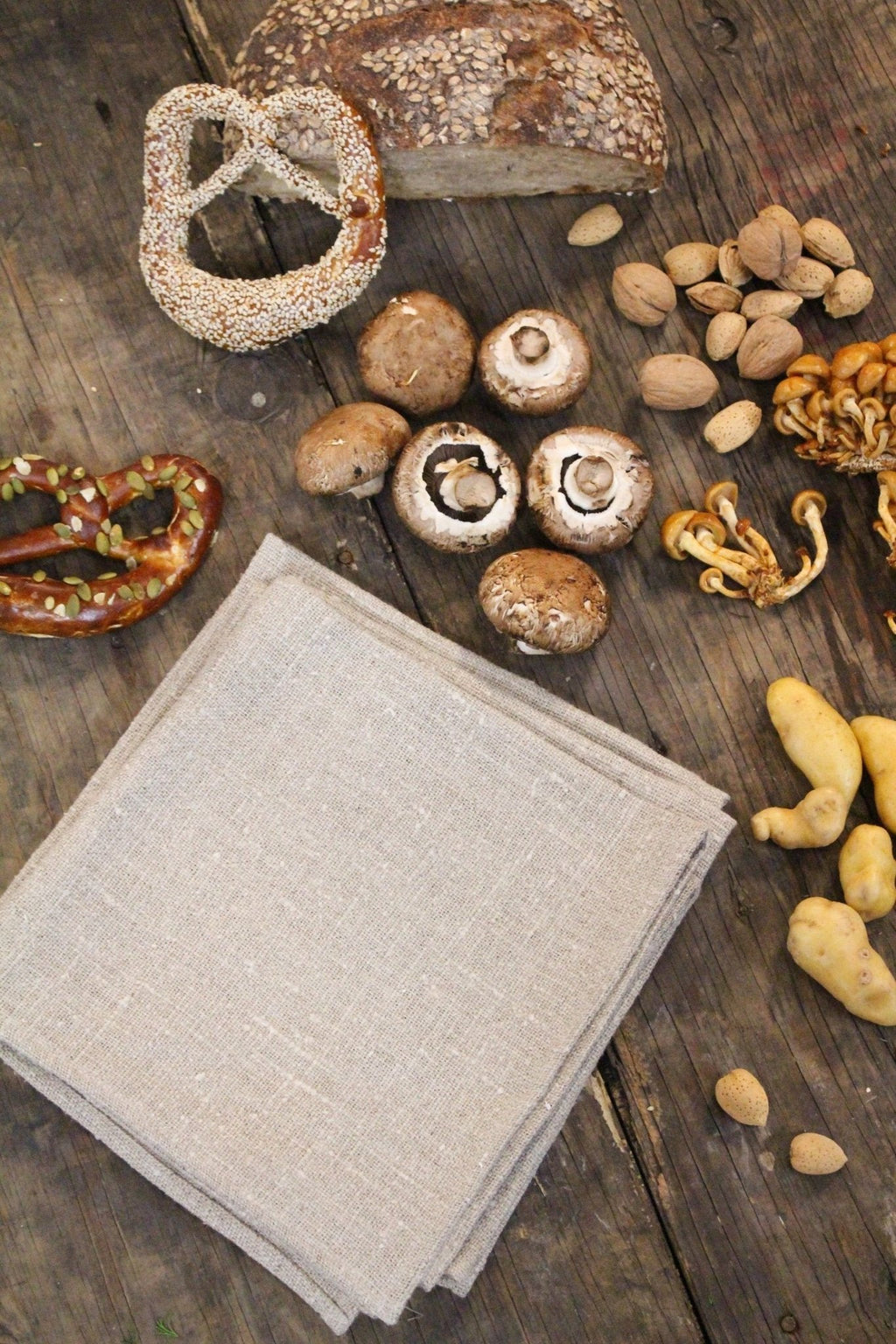 Thieffry Belgian Linen Napkins, Raw Natural, Set of 4 - Che Cose Belle