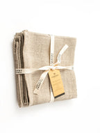 Thieffry Belgian Linen Napkins, Raw Natural, Set of 4 - Che Cose Belle