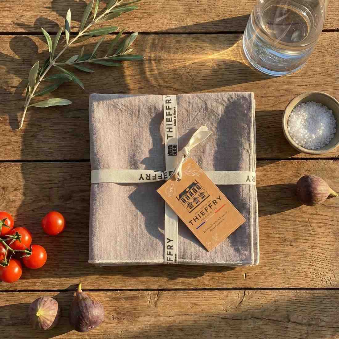 Thieffry Contrast Trim Napkin, Bisque - Che Cose Belle