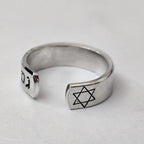 This too is for the Best Hebrew Star of David Open Back Thin Band Ring - Che Cose Belle