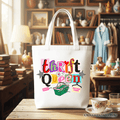 Thrift Queen Tote Bag, Colorful Second Hand Shopping Gift Shopper - Che Cose Belle