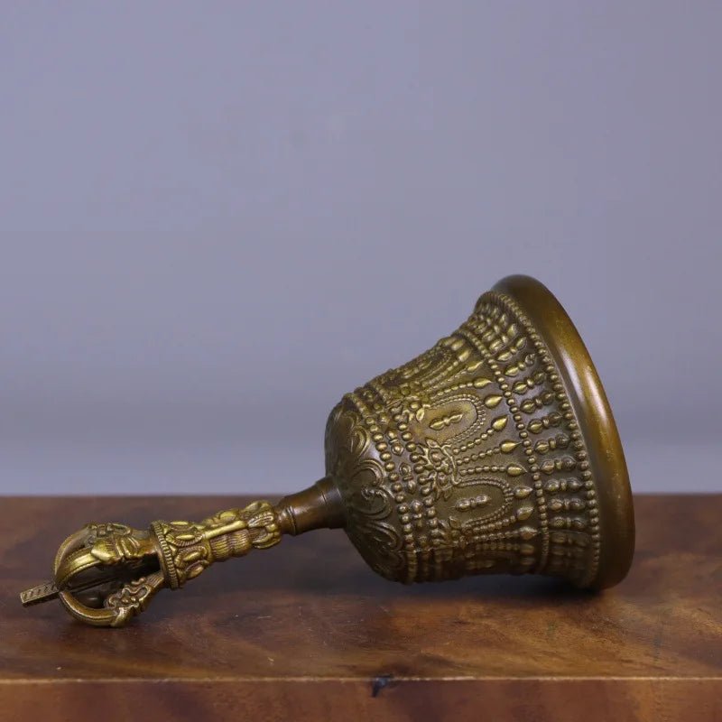 Tibetan Brass Handbell Vajra Buddhist Singing Bell - Che Cose Belle
