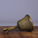 Tibetan Brass Handbell Vajra Buddhist Singing Bell - Che Cose Belle