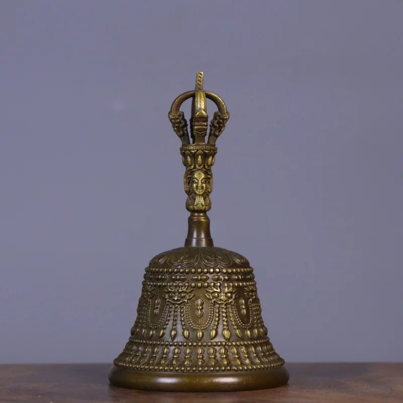 Tibetan Brass Handbell Vajra Buddhist Singing Bell - Che Cose Belle
