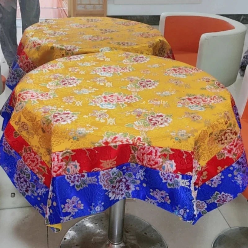 Tibetan-Style Thickened Altar Cloth – 100×100cm Decorative Table Cover - Che Cose Belle
