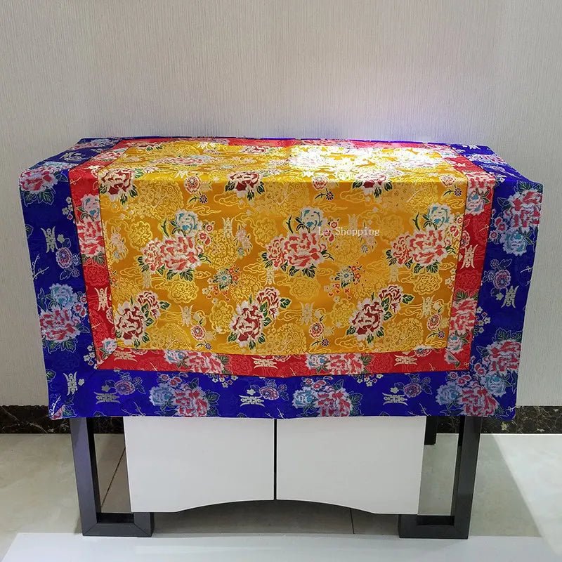Tibetan-Style Thickened Altar Cloth – 100×100cm Decorative Table Cover - Che Cose Belle