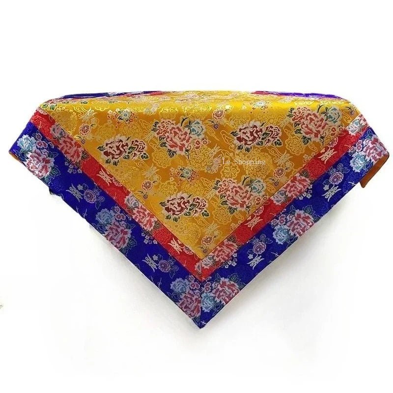 Tibetan-Style Thickened Altar Cloth – 100×100cm Decorative Table Cover - Che Cose Belle