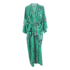 Tie-Front Printed Cardigan Beach Dress ¨C Bikini Cover-Up, Vacation Sun Protection Kimono Dress - Che Cose Belle