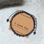 Tiger Eye Morse Code Beads Bracelet - Che Cose Belle