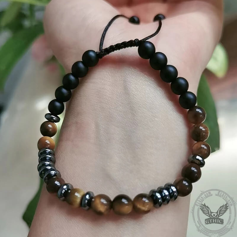 Tiger Eye Morse Code Beads Bracelet - Che Cose Belle