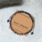 Tiger Eye Morse Code Beads Bracelet - Che Cose Belle