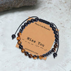 Tiger Eye Morse Code Beads Bracelet - Che Cose Belle