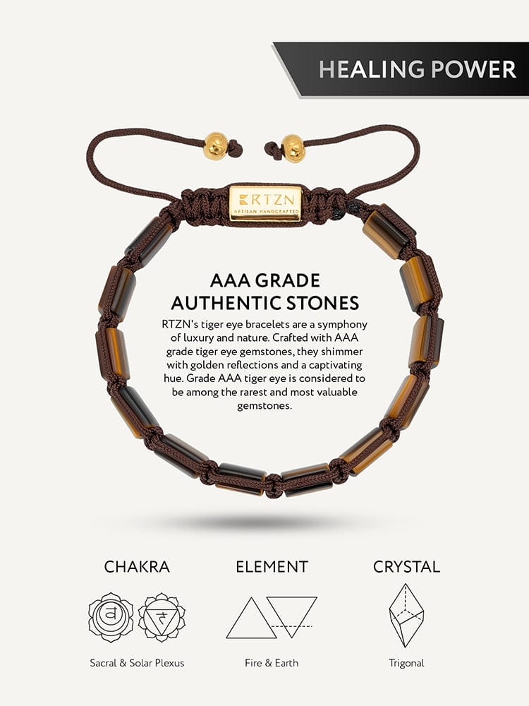 Tigers Eye Beaded Bracelet - Havana - Che Cose Belle