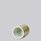 Tiny Green and White Porcelain Country Peony Cachepot - Che Cose Belle