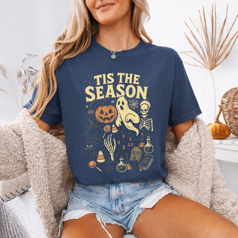 Tis The Season Halloween Comfort Color Shirt - Spooky Tee - Che Cose Belle
