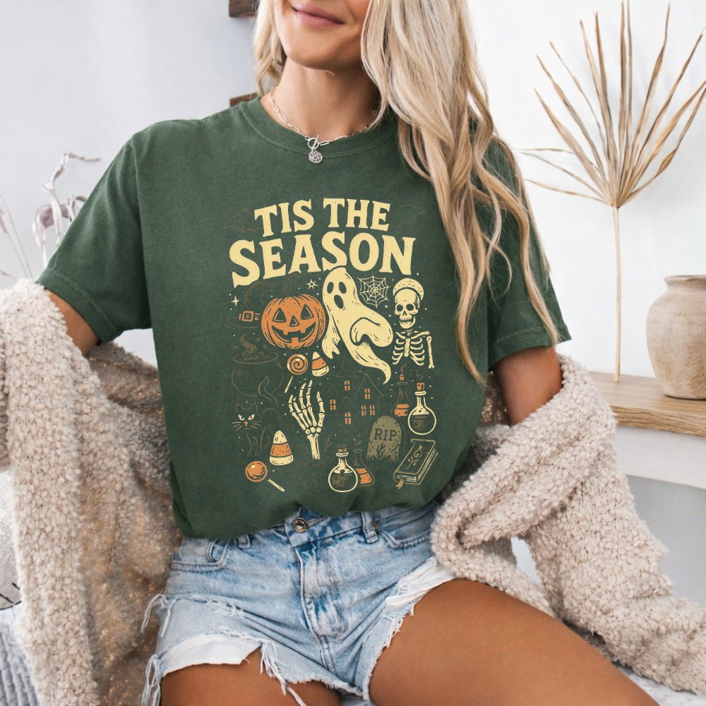 Tis The Season Halloween Comfort Color Shirt - Spooky Tee - Che Cose Belle