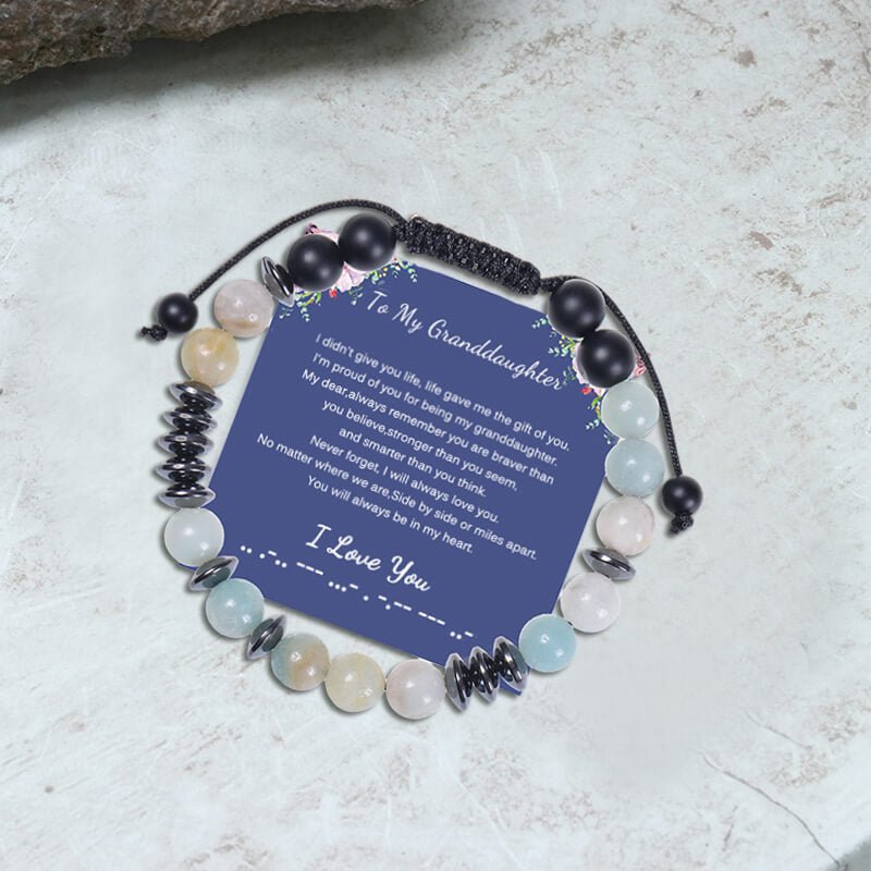 To My Granddaughter I Love You Morse Code Bracelet - Che Cose Belle
