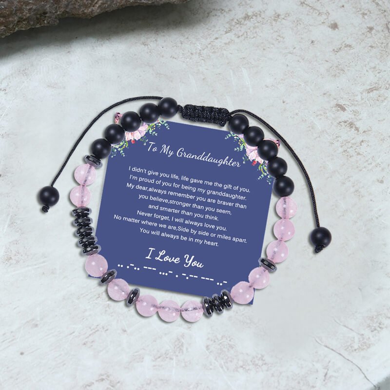 To My Granddaughter I Love You Morse Code Bracelet - Che Cose Belle