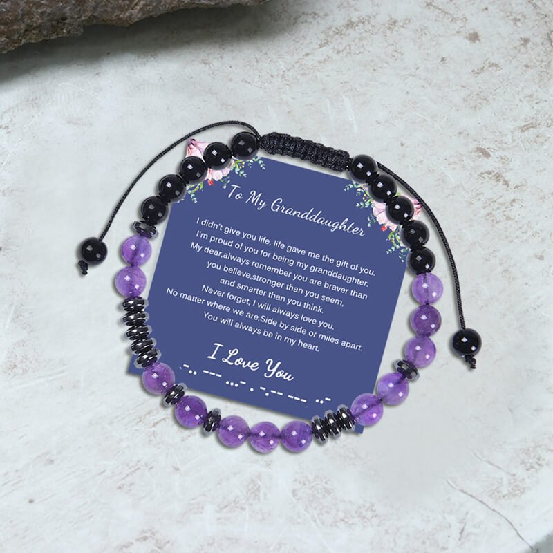 To My Granddaughter I Love You Morse Code Bracelet - Che Cose Belle