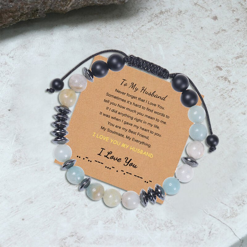 To My Husband I Love You Morse Code Bracelet - Che Cose Belle