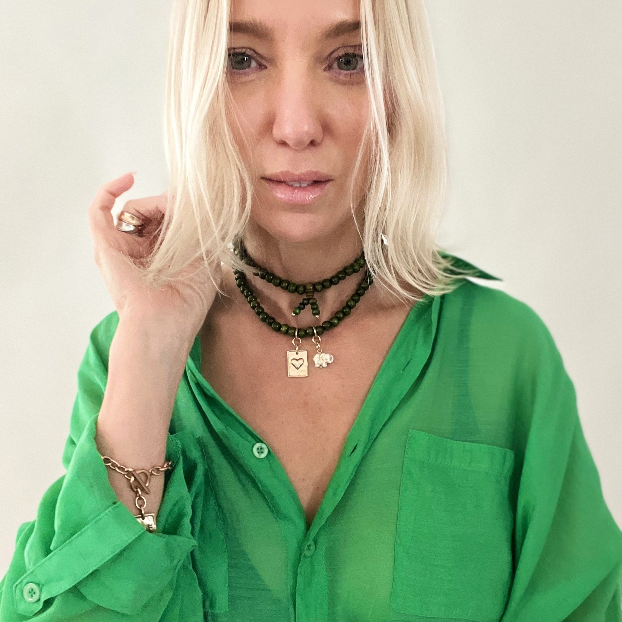 Today I Choose Joy Heart Wood Boho Wrap Bracelet/Necklace - Che Cose Belle