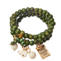 Today I Choose Joy Heart Wood Boho Wrap Bracelet/Necklace - Che Cose Belle