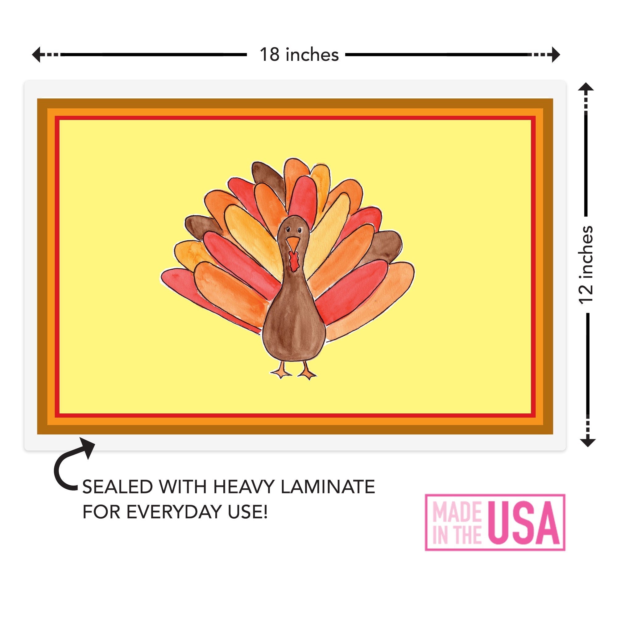 Tom Turkey Kids Placemat - Che Cose Belle