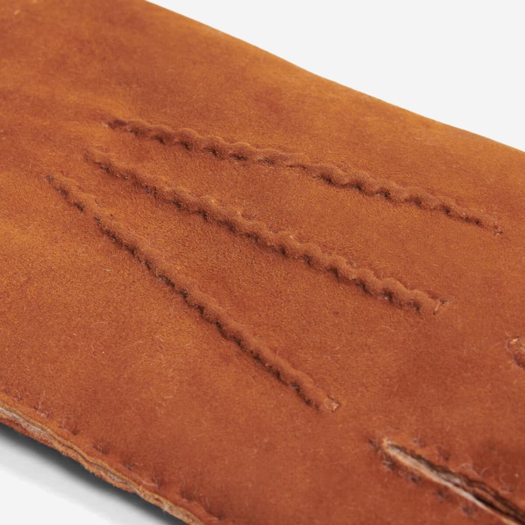 Tommaso - Italian suede leather gloves with luxurious natural sheep fur lining - Che Cose Belle