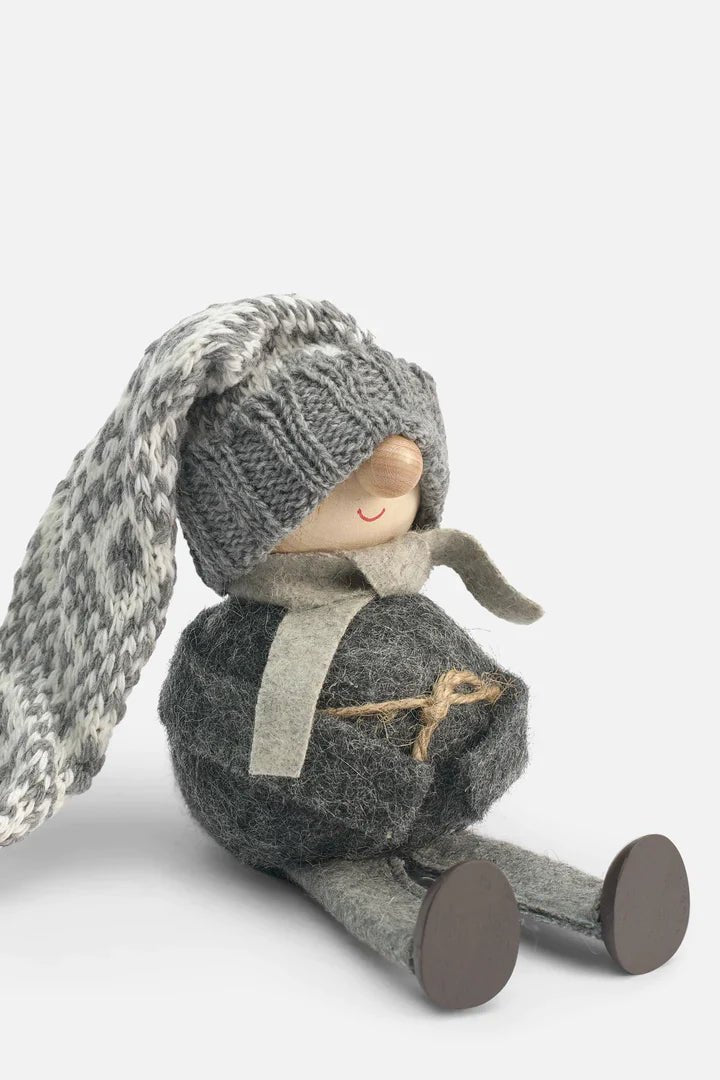 Tomte Gnome - Cousin Gustav (Grey Knitted Cap) - Che Cose Belle
