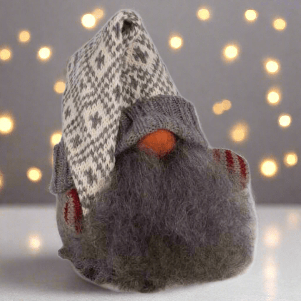 Tomte Gnome - Little Claus (Grey knitted Cap) - Che Cose Belle