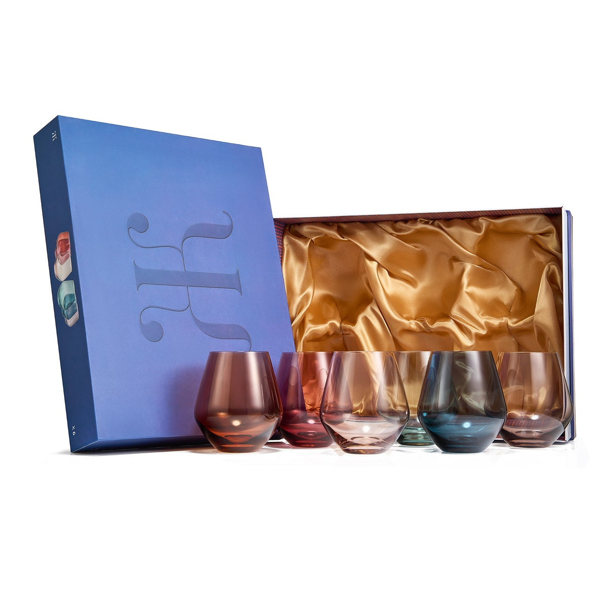 Tonal Stemless Wine Glassware, Set of 6 - Che Cose Belle