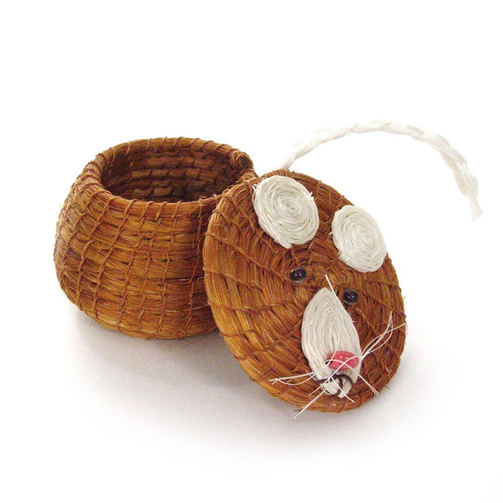 Toothy Mouse Lidded Basket - Che Cose Belle