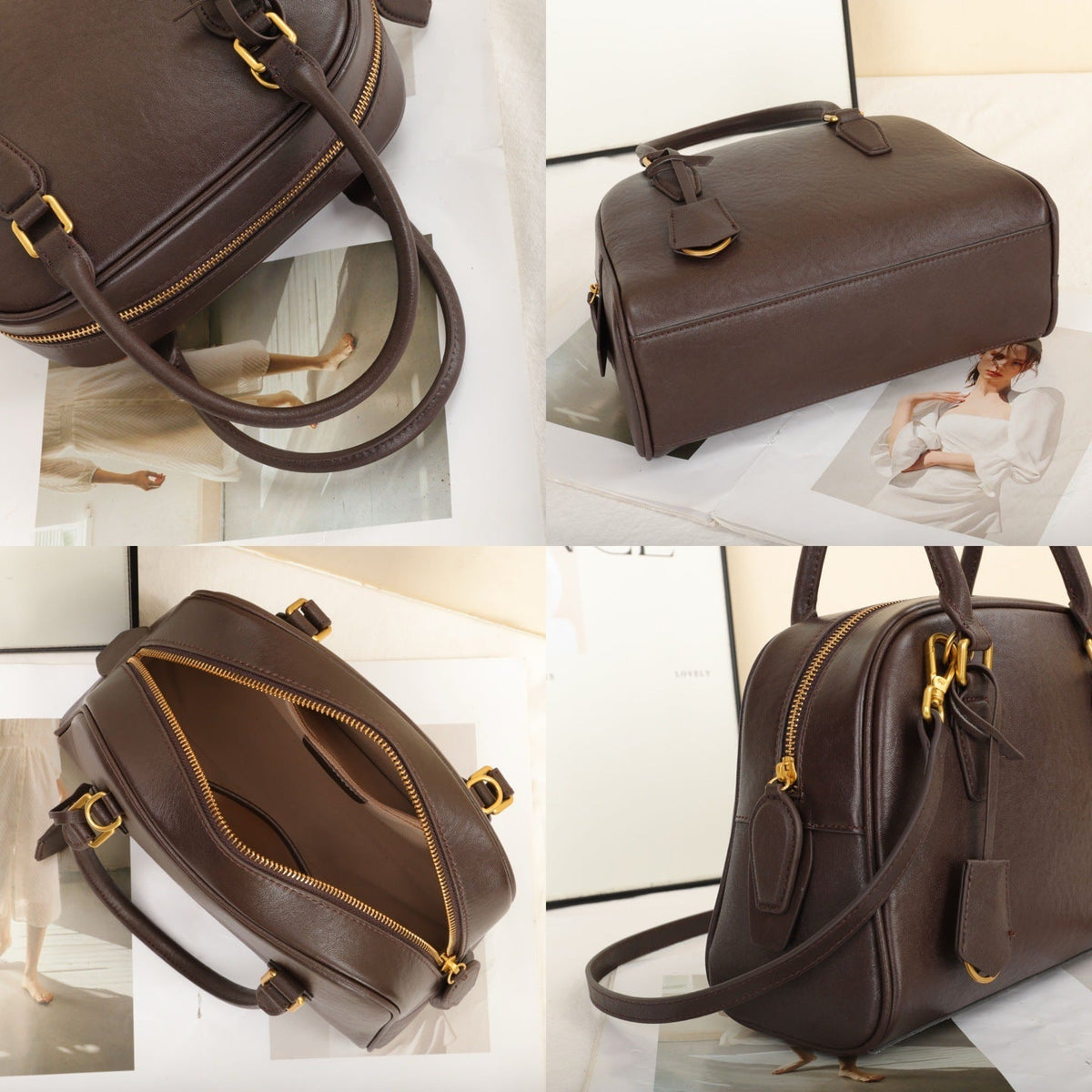 Top-Grain Leather Versatile Bag 2026 New Boston Pillow Bag Shoulder And Crossbody Bag Large Capacity Genuine Leather Handbag - Che Cose Belle