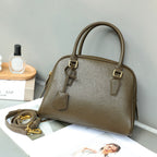 Top-Grain Leather Versatile Bag 2026 New Boston Pillow Bag Shoulder And Crossbody Bag Large Capacity Genuine Leather Handbag - Che Cose Belle