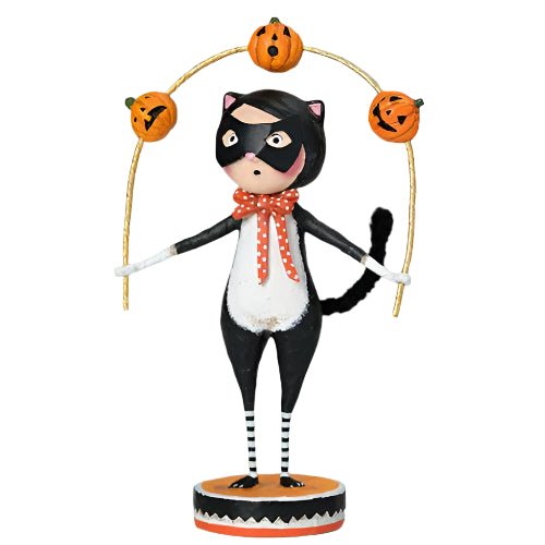 Toss a Jack Cat Halloween Figurine by Lori Mitchell *NEW FOR 2025* - Che Cose Belle