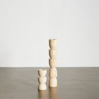 Totem Pine Wood Taper Candlestick Holder - Che Cose Belle